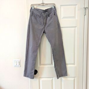 Gray Straight-Leg Jeans